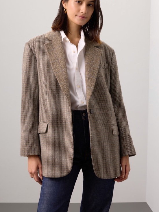 Sandro Jackets & Blazers - Sandro Woven Houndstooth oversized Blazer